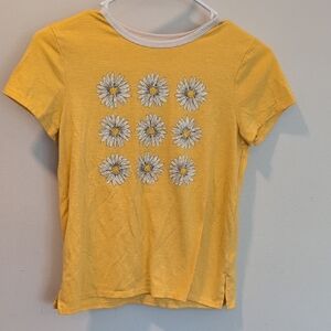 Mudd Yellow Daisy Print Kids Tee